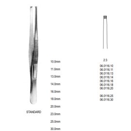 Pinceta chirurgiczna 2x3T