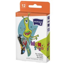 Zestaw plastrów z opatrunkiem Monsters - 12 szt.