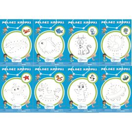 kolorowanki - połącz kropki - 20 sztuk