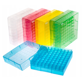 Pudełko plastikowe na probówki i krioprobówki na 81 miejsc 1 sztuka