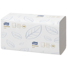 Ręcznik do rąk, 2-warstwowy, celuloza, "zetka", składany, 21,2 cm x 34 cm x 110 odc., H2, Tork XPress Soft Multifold Hand Towel Premium - op. 21 szt.