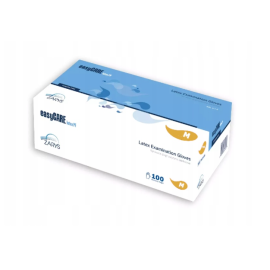 Rękawiczki lateksowe, bezpudrowe, białe, easyCare Latex PF, Zarys - op. 100 szt.