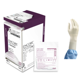 Rękawiczki lateksowe, sterylne, bezpudrowe, cieliste, ANSELL ENCORE Latex Acclaim - 1 para 