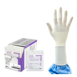 Rękawiczki lateksowe, sterylne, teksturowane, bezpudrowe, cieliste, ANSELL ENCORE Latex Textured - 1 para 