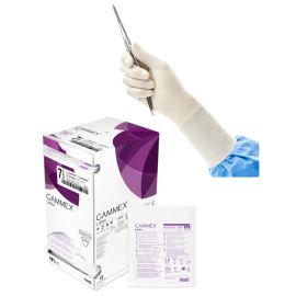 Rękawiczki lateksowe, sterylne, bezpudrowe, cieliste, ANSELL GAMMEX® Latex - 1 para