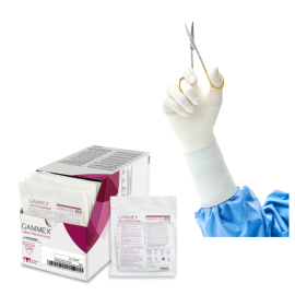 Rękawiczki lateksowe, sterylne, bezpudrowe, nawilżające, cieliste, ANSELL GAMMEX Latex Moisturizing - 1 para