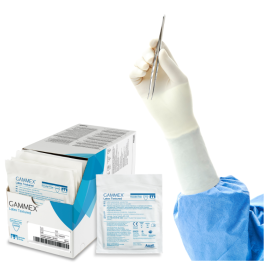 Rękawiczki lateksowe, sterylne, teksturowane, bezpudrowe, cieliste, ANSELL GAMMEX® Latex Textured - 1 para