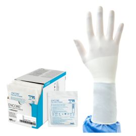 Rękawiczki neoprenowo-poliizoprenowe, sterylne, bezpudrowe, białe, ANSELL ENCORE Non-Latex PI Hybrid - 1 para