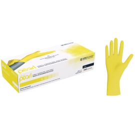 Rękawiczki nitrylowe, bezpudrowe, żółte, Unigloves PEARL Yellow - op. 100 szt.