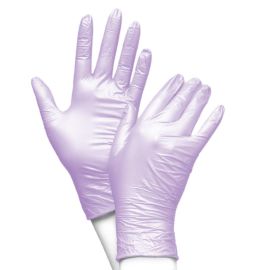 Rękawiczki nitrylowe bezpudrowe, błyszczące, fioletowe, Unigloves FANCY Violet - op. 100 szt.