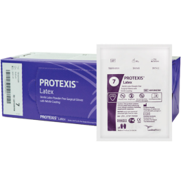 Rękawiczki lateksowe, sterylne, bezpudrowe, Protexis Latex - 1 para
