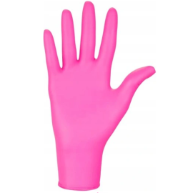 Rękawiczki nitrylowe, bezpudrowe, magenta - intensywnie różowe, Mercator Medical Nitrylex Magenta - op. 100 szt.