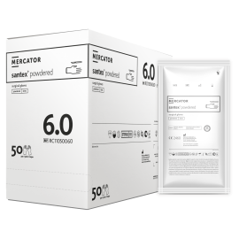 Rękawiczki lateksowe, sterylne, pudrowane, Santex Powdered, Mercator Medical - 1 para