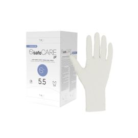 Rękawiczki lateksowe, sterylne, bezpudrowe, safeCare Zarys - 1 para 