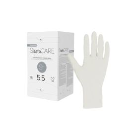 Rękawiczki lateksowe, sterylne, lekko pudrowane, safeCare Zarys - 1 para 