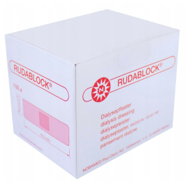 Plaster poiniekcyjny do tamowania krwawienia, 2,5 cm x 8,5 cm, Rudablock - op. 100 szt.