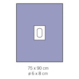 Serweta dwuwarstwowa jałowa,  EVERCARE, rozm. 75 x 90 cm z otworem 6 x 8 cm