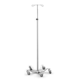 Stojak kroplówki SK-03, regulacja wysokości w zakresie: 1320-2150 mm, głowica G-01 (na 2 haczyki)  - przystosowany do mocowania pompy infuzyjnej oraz dodatkowego osprzętu