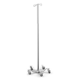 Stojak kroplówki bez regulacji wysokości SK-03, wysokość  180 cm, głowica G-01, przystosowany do mocowania pompy infuzyjnej oraz dodatkowego osprzętu