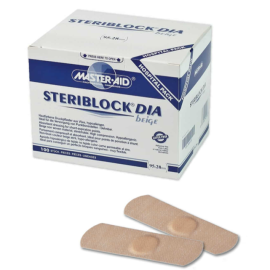 Steriblock DIA, plaster uciskowy 95 mm x 28 mm, z wysokochłonną poduszeczką okrągłą, cielisty, sterylny - op. 100 szt.