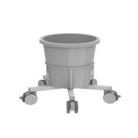 Stojak na odpady wykonany z materiałów niemagnetycznych, przeznaczony do pracowni MR  - SMO-04MR  