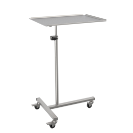 Stolik z blachy kwasoodpornej do instrumentowania, zabiegowy, na kółkach jezdnych, STD