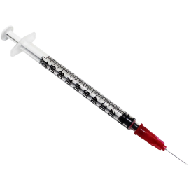 Strzykawka do insuliny 1ml U100, z igłą wtopioną 29G 0,33x12,7(13), Rays - op. 100'