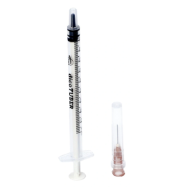 Strzykawka tuberkulinowa 1ml 0,45x13 26G z dołożoną igłą, dicoTUBER Zarys - op. 100 szt.