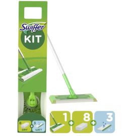 Mop SWIFFER do czyszczenia na sucho i na mokro + 11 wkładów - Zestaw