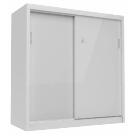 Szafa biurowa z drzwiami przesuwnymi, 2-drzwiowa, 2 półki, 1040 mm x 1200 mm x 435 mm, SBM 110
