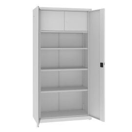 Szafa biurowa, metalowa, 2-drzwiowa, 3 półki + schowek, 1990 mm x 1000 mm x 435 mm, SBM 204 M LX