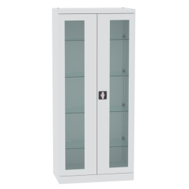 Szafa lekarska, 2-drzwiowa, przeszklone drzwi i półki, na leki, SML 112