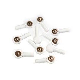 Zatrzaski do kabli EKG w kolorze białym, 1 opk. - 10 szt.