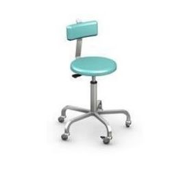 Taboret  TB-03 z oparciem, regulacja wysokości dźwignią ręczną - wymiary 60x35 cm -  wysokość siedziska: 71,5 -  96,5 cm