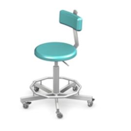 Taboret TB-02 z oparciem, podpora na nogi - wymiary: 60x35 cm - wysokość siedziska: 65-90 cm