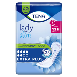 Tena Lady Slim Extra Plus, dłuższe wkładki urologiczne, podpaski na średnie i znaczne nietrzymanie moczu - op. 16 szt.
