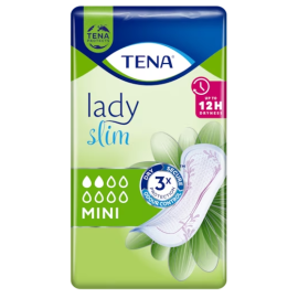 Tena Lady Slim Mini, cienkie wkładki urologiczne, podpaski na kropelkowe i lekkie nietrzymanie moczu - op. 10 szt./20 szt.