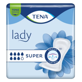 Tena Lady Super, długie i grube wkładki urologiczne, podpaski na znaczne i ciężkie nietrzymanie moczu - op. 30 szt.
