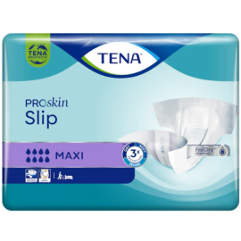 Tena Slip Proskin Maxi, pieluchomajtki na rzepy, pampersy na bardzo silne nietrzymanie moczu, S-L - op. 10 szt./24 szt.