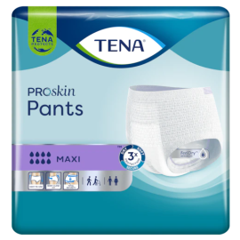 Tena Pants Proskin Maxi, uniwersalne majtki chłonne, bielizna na bardzo silne nietrzymanie moczu, S-XL - op. 10 szt.