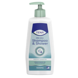 Tena Proskin Shampoo & Shower, szampon i żel pod prysznic 2 w 1, do delikatnej skóry i włosów - 500 ml