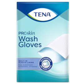 Tena Proskin Wash Gloves, rękawice do mycia ciała na mokro i sucho, myjki do oczyszczania skóry, 16 cm x 25cm - op. 175 szt.
