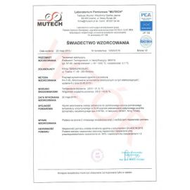 Świadectwo wzorcowania z PCA 0°C, 50°C, 100°C