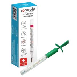 Termometr bezrtęciowy, szklany, klasyczny, Controly Hydrex