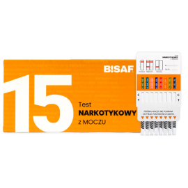 Test narkotykowy wieloparametrowy BISAF, kasetkowy, z moczu, 15 substancji - op. 1 szt.