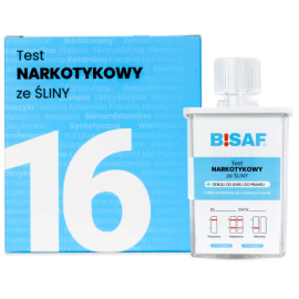 Test narkotykowy wieloparametrowy BISAF, płytkowy, ze śliny, 16 substancji, kolektor śliny z pojemnikiem - op. 1 szt.
