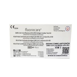 Test antygenowy Combo Fluorecare 4 w 1, Grypa A/B + COVID-19 + RSV Ag, wymaz z nosa + bufor - op. 1 szt.