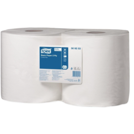 Ręcznik, czyściwo, biały, 2-warstwowy, rolka, W1/W2, celuloza, 25,5 cm x 33 cm x 264 m, Tork Basic Paper 2 Ply Combi Roll - op. 2 szt.