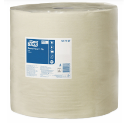 Czyściwo podstawowe, ręcznik papierowy, 1-warstwowy, makulatura, 33 cm x 1190 m, W1, Tork Basic Paper 1 Ply, żółty - 1 szt.