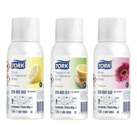 Odświeżacz powietrza w sprayu, różne zapachy, 75 ml, A1, Tork Air Freshener Spray, Premium - op. 12 szt.